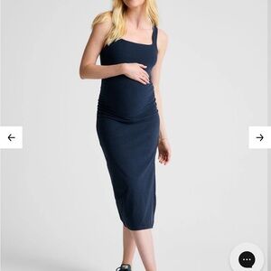 Beyond the Bump Navy Midi Dress